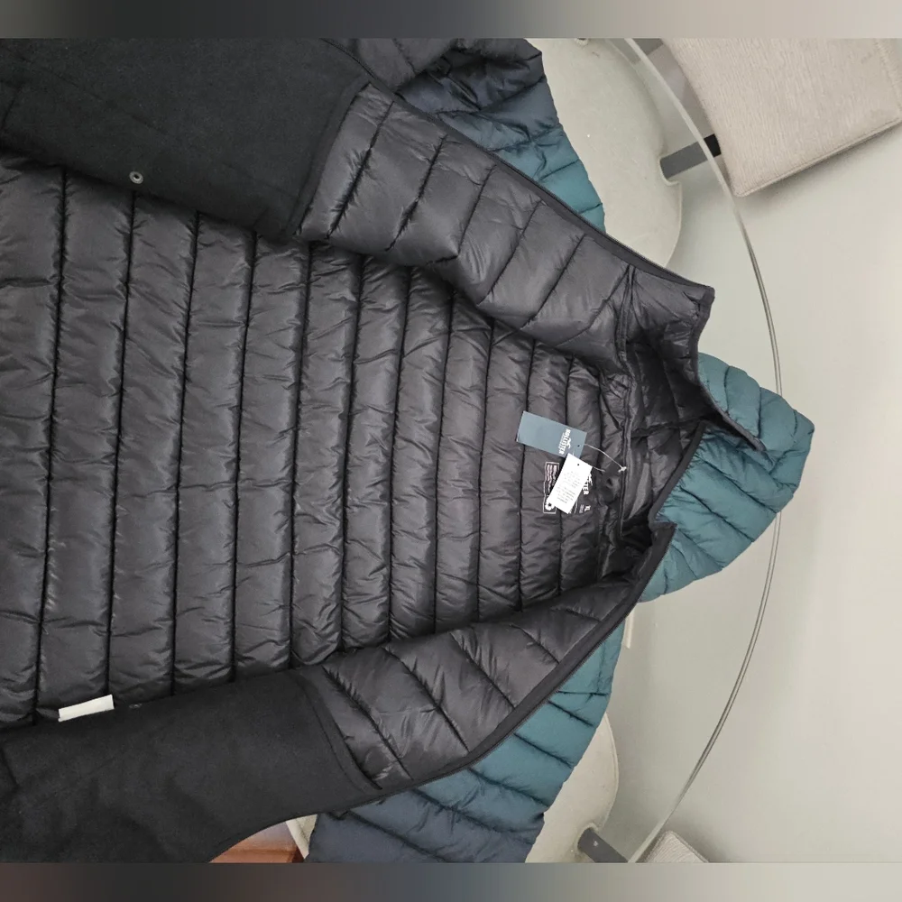 Rare Hollister Ombre Green Puffer Jacket Gradient Design Large New With Tags